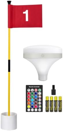 3 ft Yellow Flagstick No. 1 with RGB Top Light, 1 Set