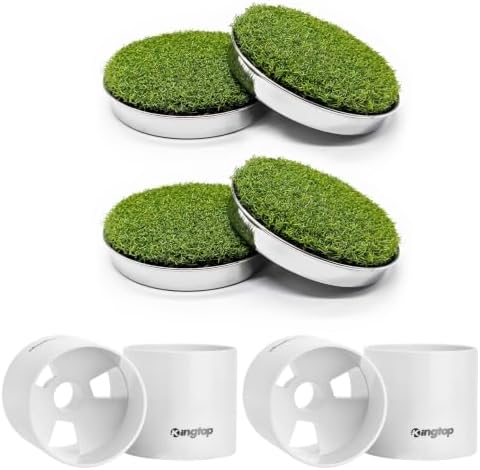 4 in Golf Hole Cups with Turf Covers, 4 Sets