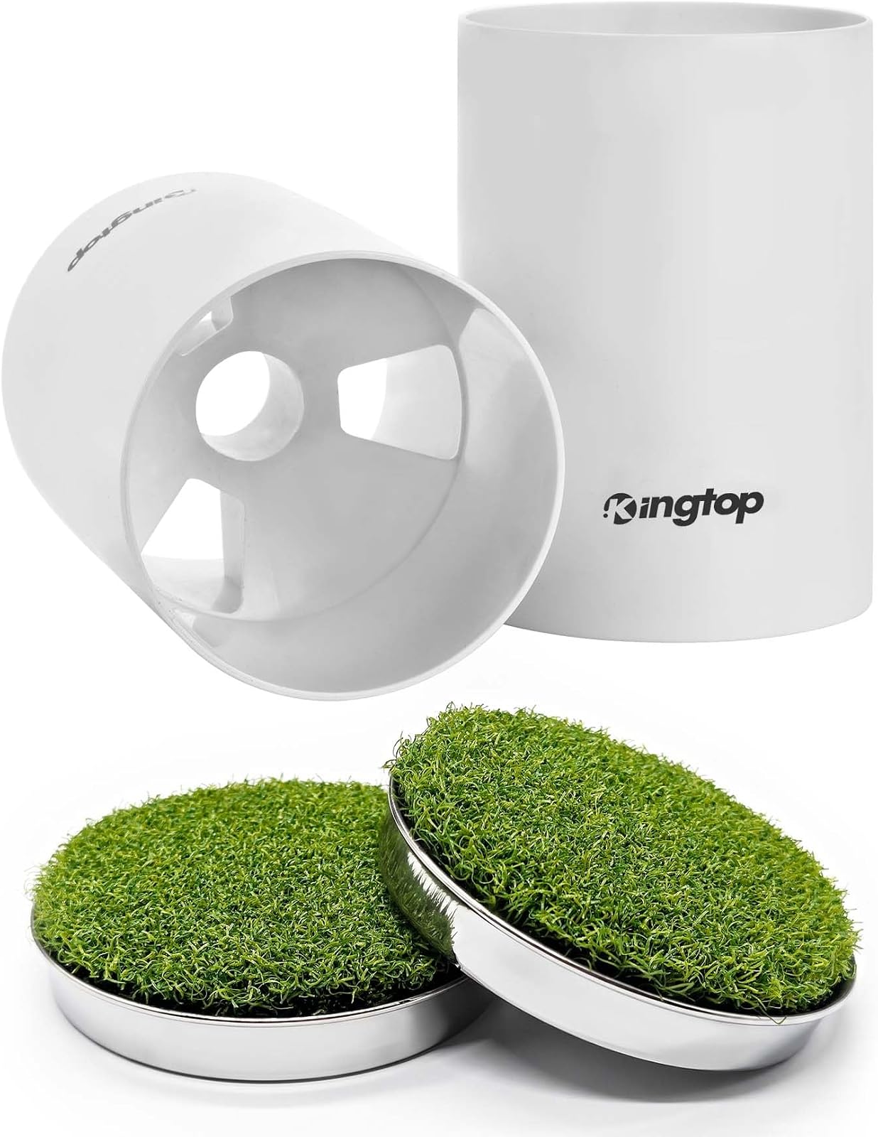 6 in Golf Hole Cups with Turf Covers, 2 Sets