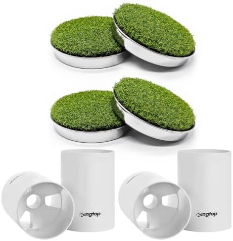 6 in Golf Hole Cups with Turf Covers, 4 Sets
