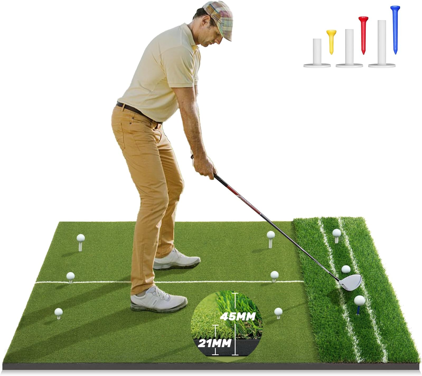 6 Pack Battery-Powered Golf Hole Light and 6 PCS Glow in the Dark Golf Balls