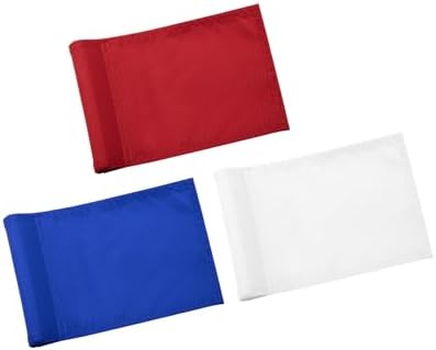 Blank Golf Flag 8x6 Inch, Mixed Color, Red, Blue and White Combo, 3-Pack