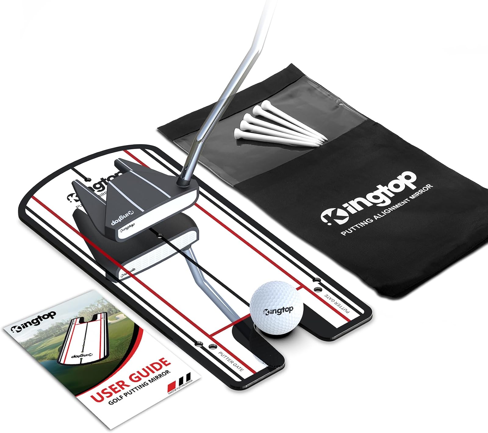 Classic Golf Putting Alignment Mirror with Carry Bag