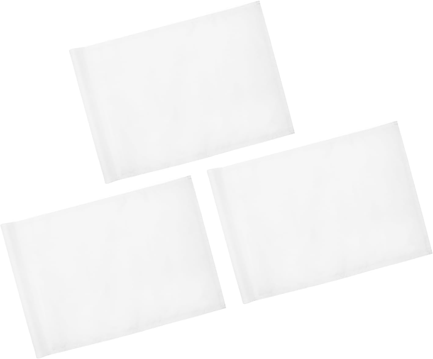 Golf Flag 20x14 Inch - Plain White, 3 Pack