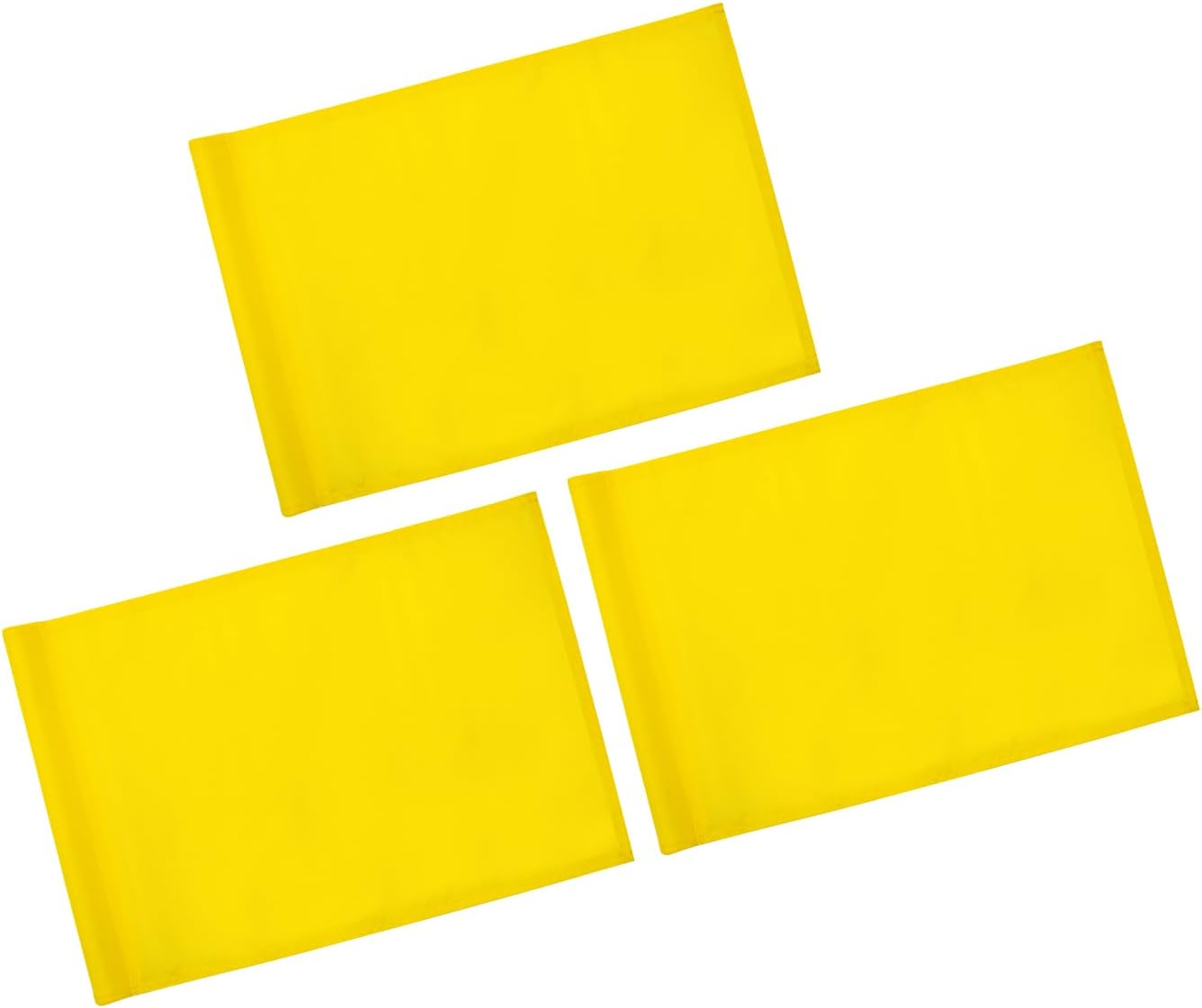 Golf Flag 20x14 Inch - Plain Yellow, 3 Pack