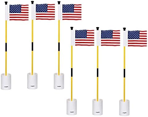 Golf Flagstick Mini, All 3 Feet, Golf Pin Flag Hole Cup Combo Kit