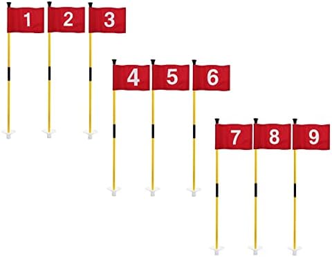 Golf Flagsticks Mini, All 3 Feet, Golf Flagstick Set, Numbered# 1-9