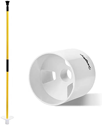 Golf Hole Cup Flagpole Set for Practice Putting Green, 4” Putting Cup Fit PGA