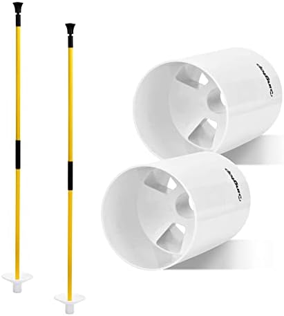 Golf Hole Cup Flagpole Set for Practice Putting Green, 6” Putting Cup Fit PGA