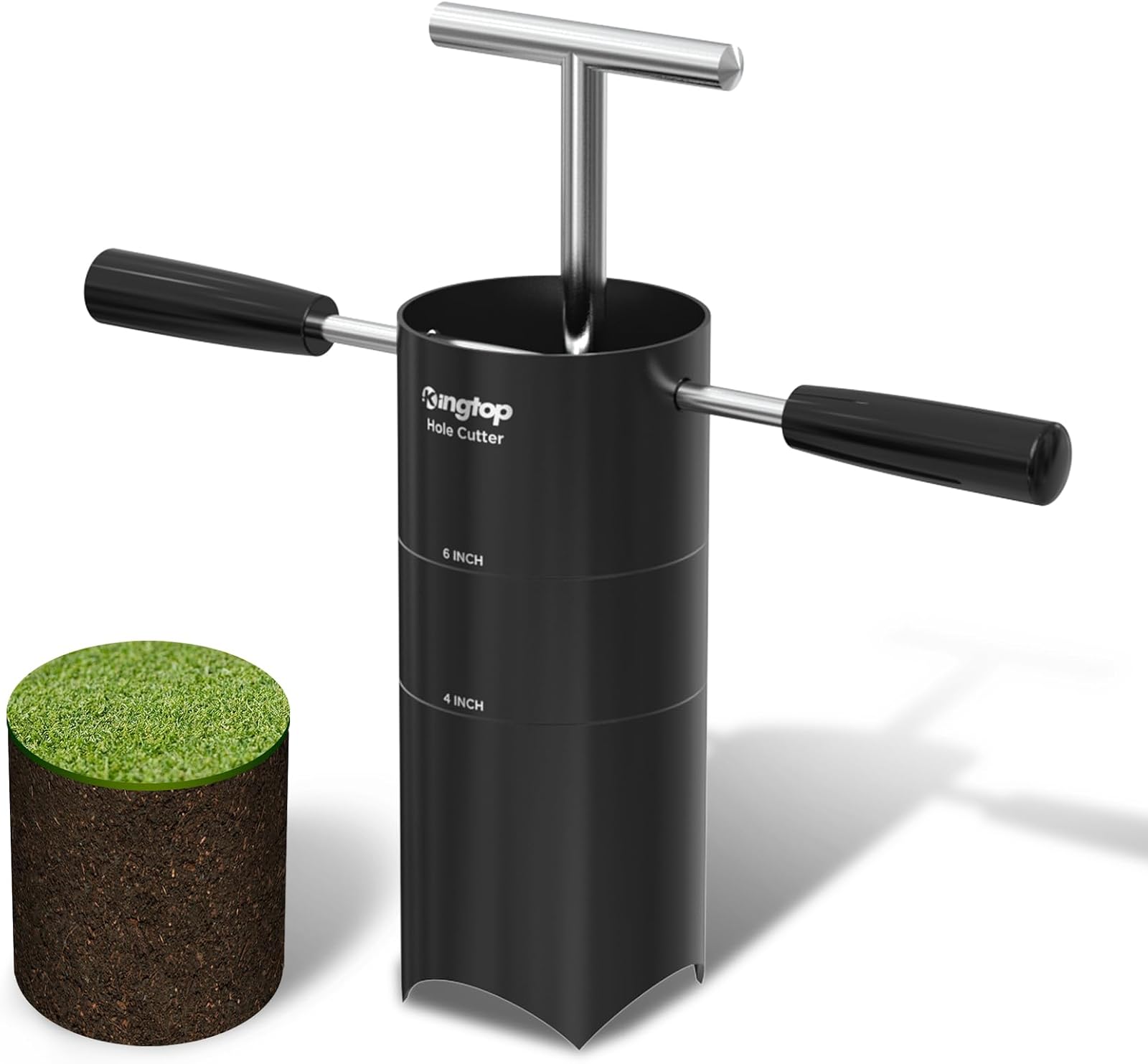 Golf Hole Cutter for Putting Greens, 4 and 6 in Cutting Depths