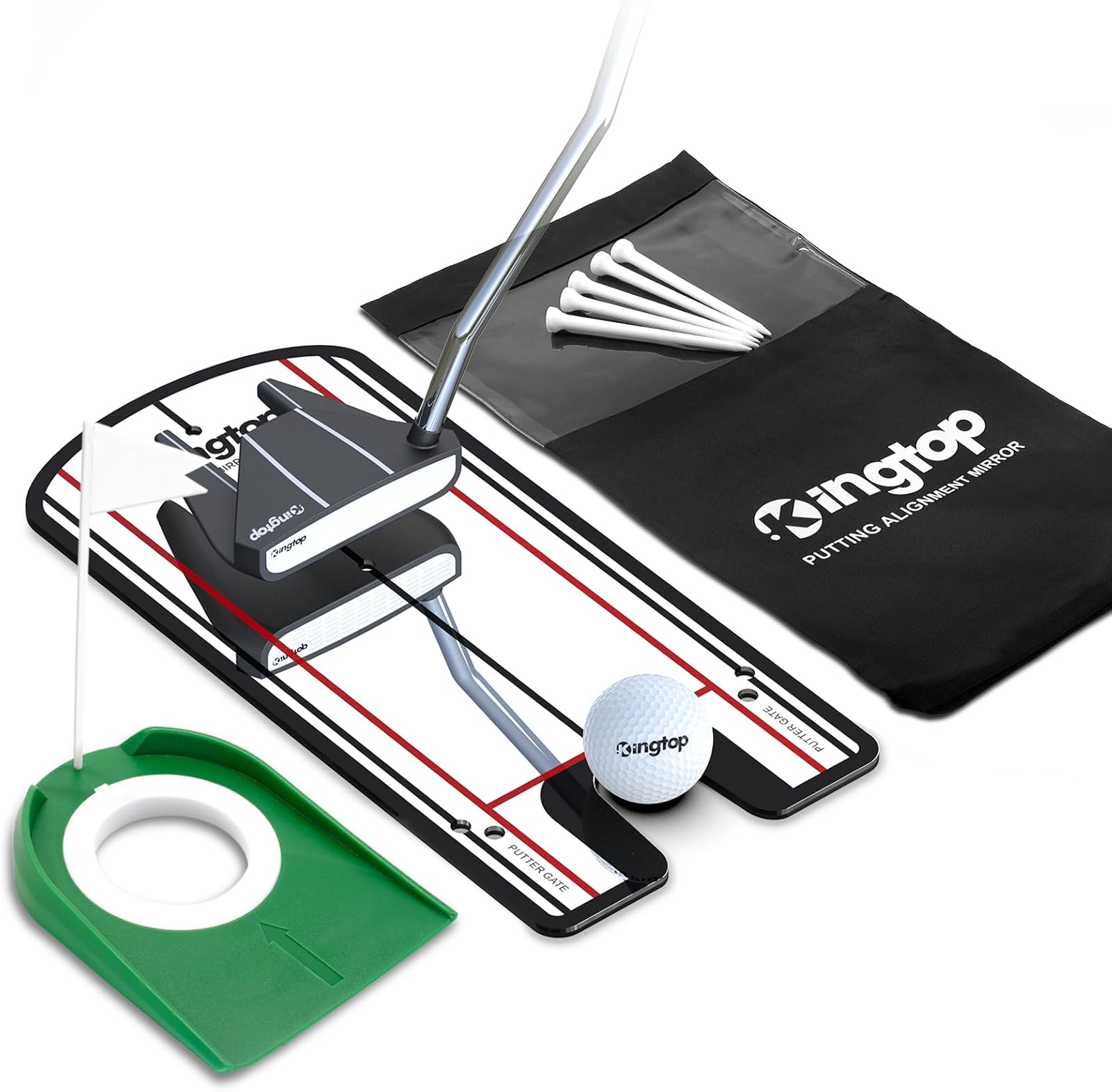 Golf Putting Mirror with Practice Cup, 12 x 6 in