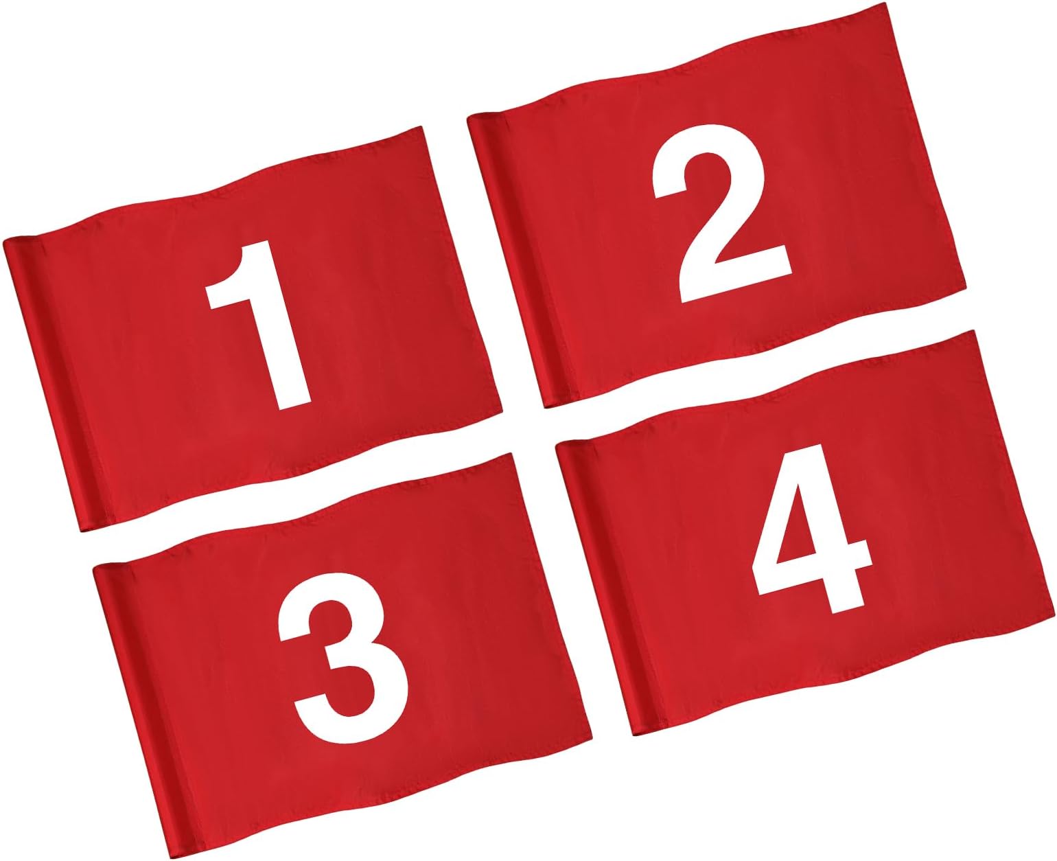 Numbered Golf Flags, 14 x 20 in, Numbers 1 to 4, 4 Pack