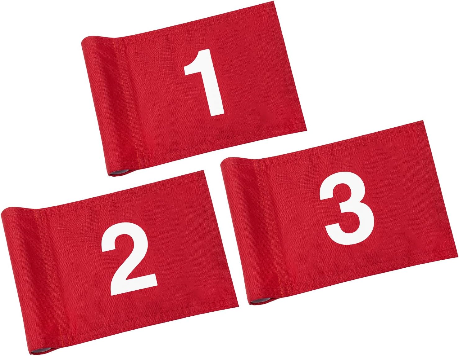 Numbered Mini Golf Flags, 6 x 8 in, Numbers 1 to 3, 3 Pack