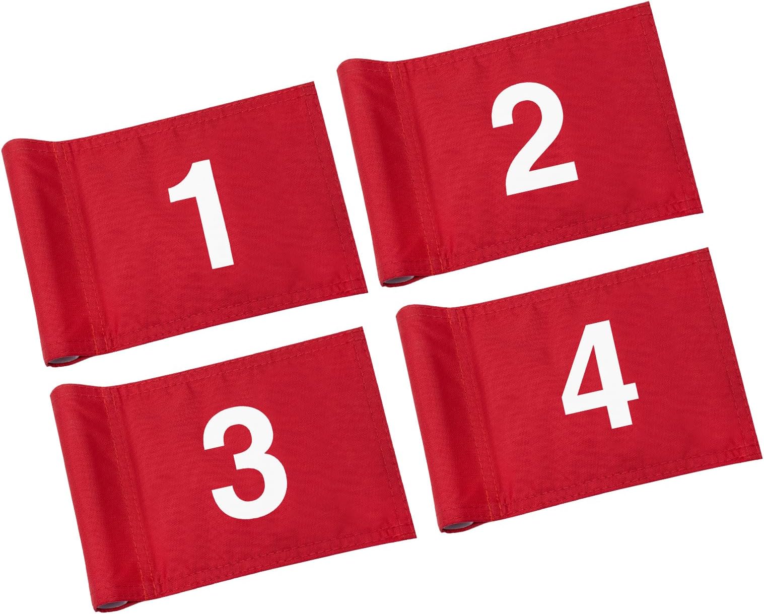 Numbered Mini Golf Flags, 6 x 8 in, Numbers 1 to 4, 4 Pack