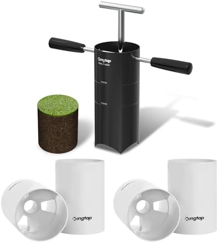Portable Golf Hole Cutter & Cup Bundle, 4 Pack 6 Inch Golf Putting Cup