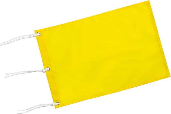 Solid Golf Flag, 14 x 20 in, Yellow, Grommets, 1 Pack