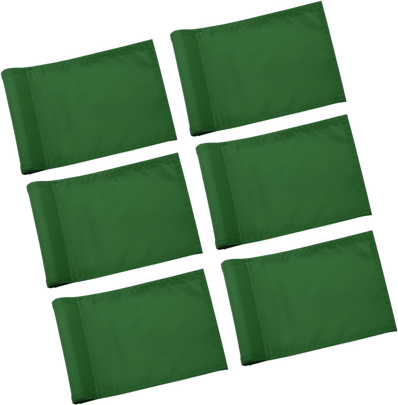 Solid Mini Golf Flags, 6 x 8 in, Green, 6 Pack