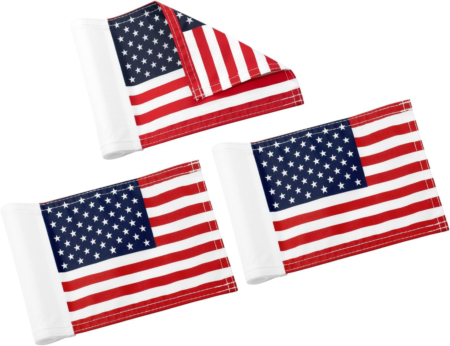 USA Mini Golf Flags, 6 x 8 in, Double-Sided, 3 Pack